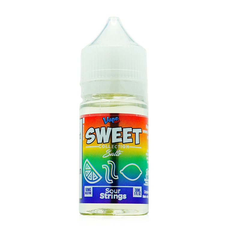 Sour Strings Salt By Vape 100 Sweet E-Liquid Bottle