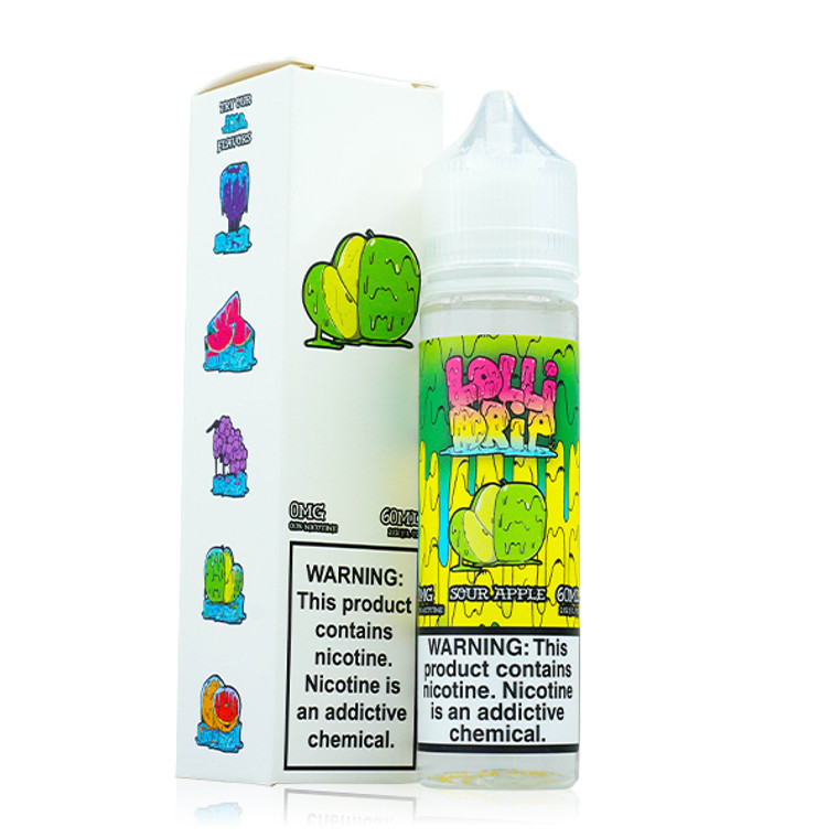 LOLLIDRIP | Sour Apple 60ML eLiquid with Packaging