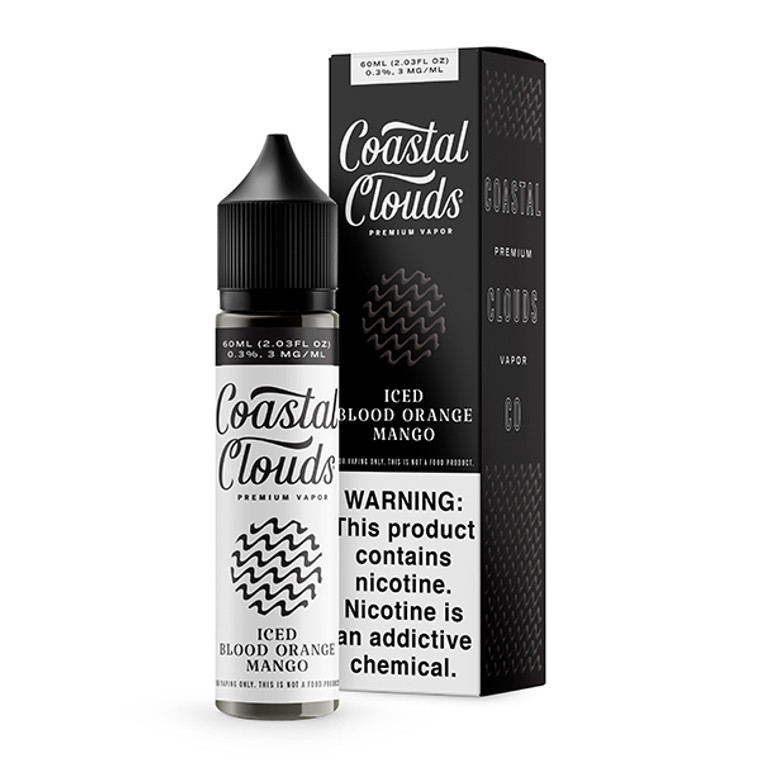 Blood Orange Mango ICED By Coastal Clouds E-Liquid with packaging