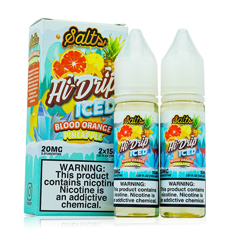 Island Orange ICED (Blood Orange Pineapple Iced) Salt By Hi-Drip E-Liquid with Packaging