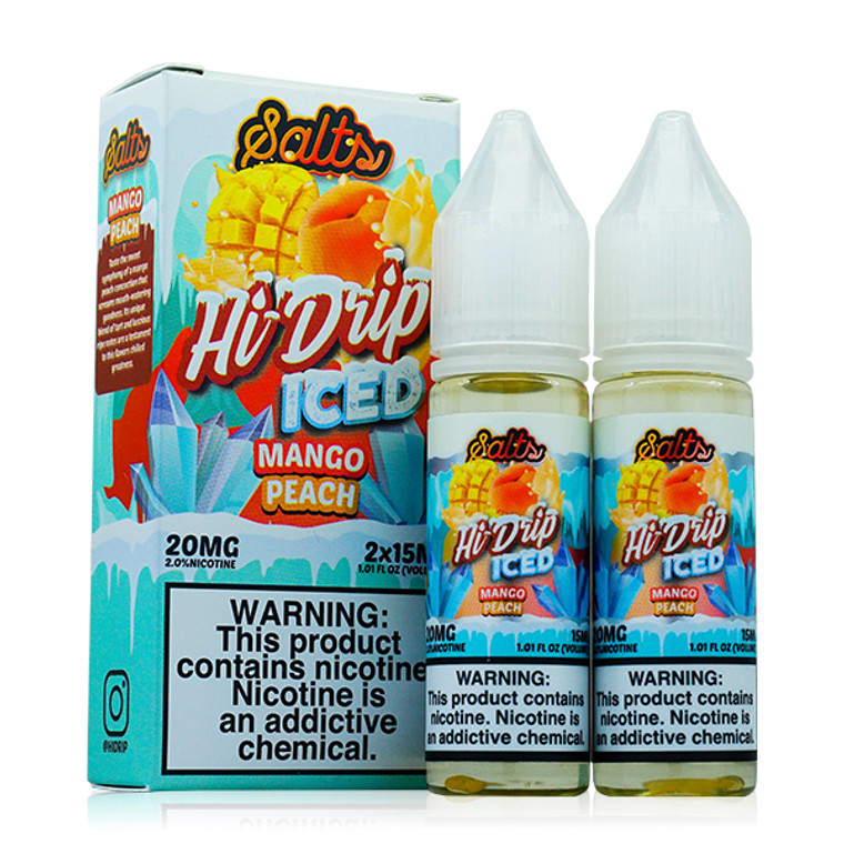 Peachy Mango Iced (Mango Peach Iced) Salt By Hi-Drip E-Liquid with Packaging