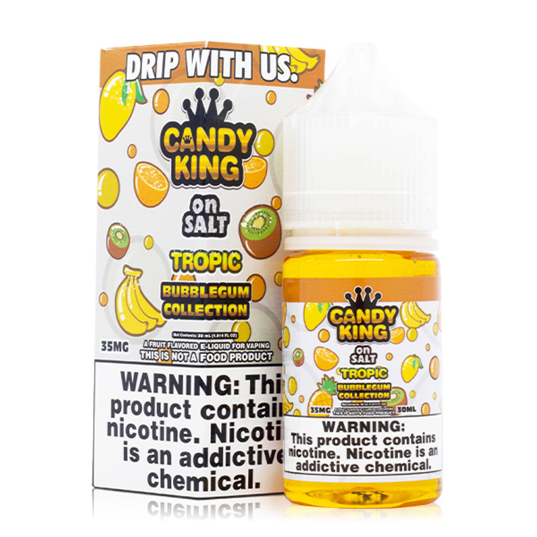 Tropic By Candy King Bubblegum Salt E-Liquid with Packaging