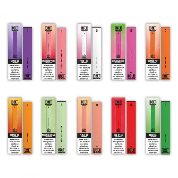 Bolt Disposable E-Cigs 300 Puffs Group Photo