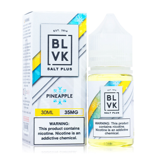 Pineapple Whip Ice (Pineapple Ice) by BLVK Salt Plus E-Liquid with Packaging