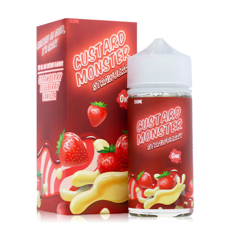 Strawberry Custard by Custard Monster 100ml with Packaging