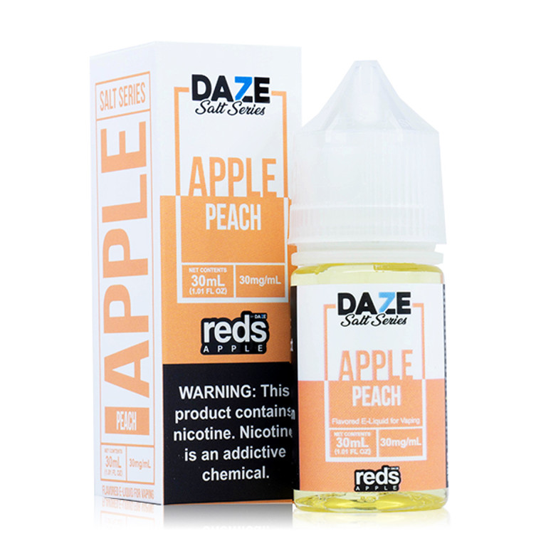 Reds Peach by 7 Daze Salts E-Liquid with Packaging