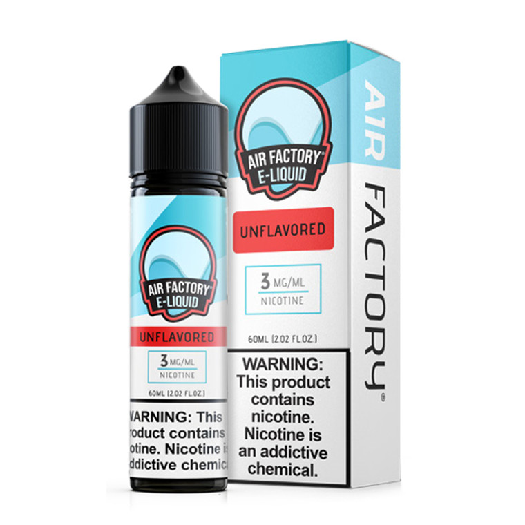 Unflavored by Air Factory E-Liquid | 60mL with Packaging