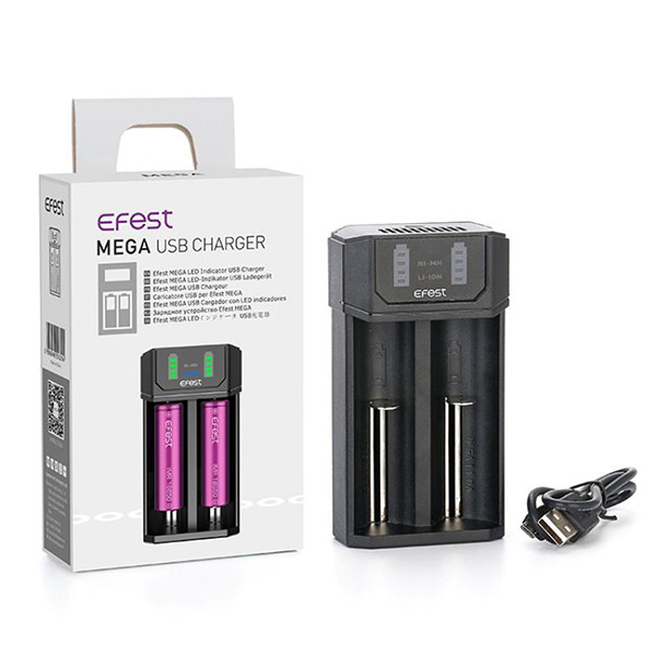 Efest Mega USB Charger | 2-bay with Packaging