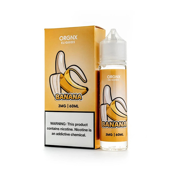 Banana By ORGNX E-Liquid with packaging