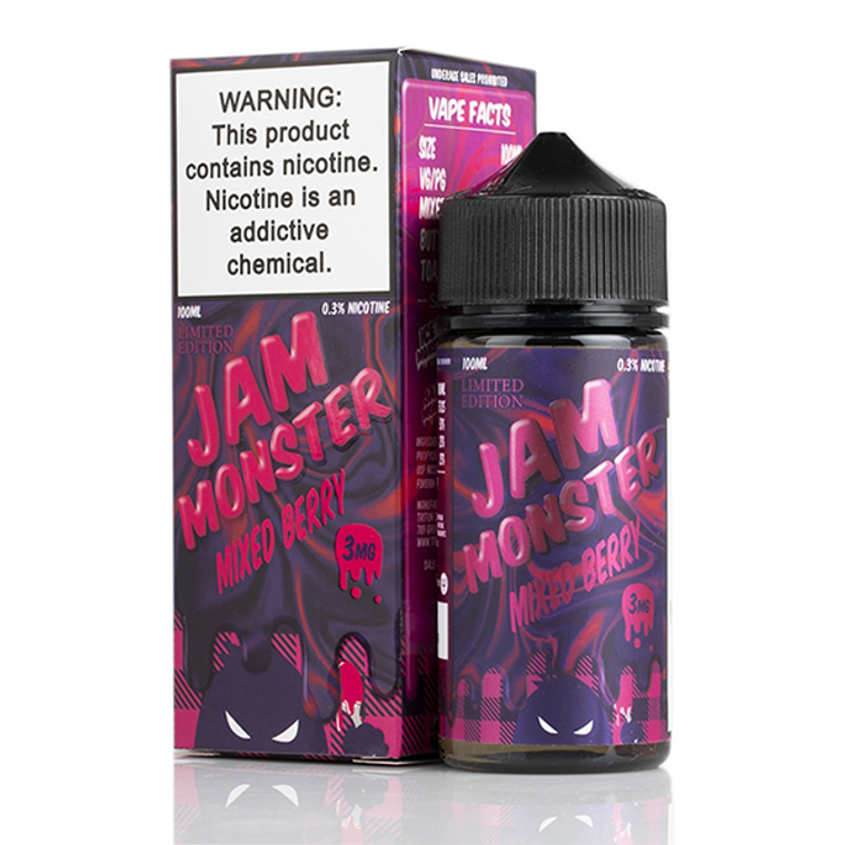 Mixed Berry by Jam Monster E-Liquid with Packaging