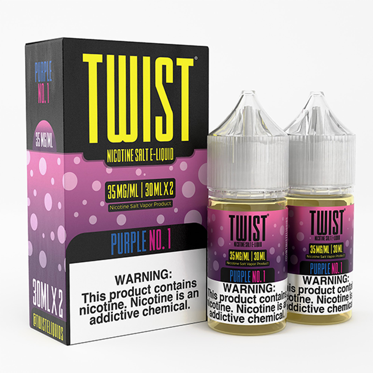 Purple No.1 By Twist Salts E-Liquid with packaging