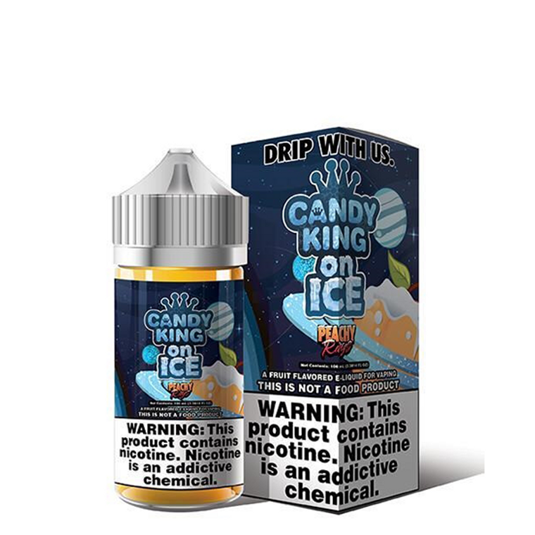 Peachy Rings Ice by Candy King On Ice E-Liquid with Packaging