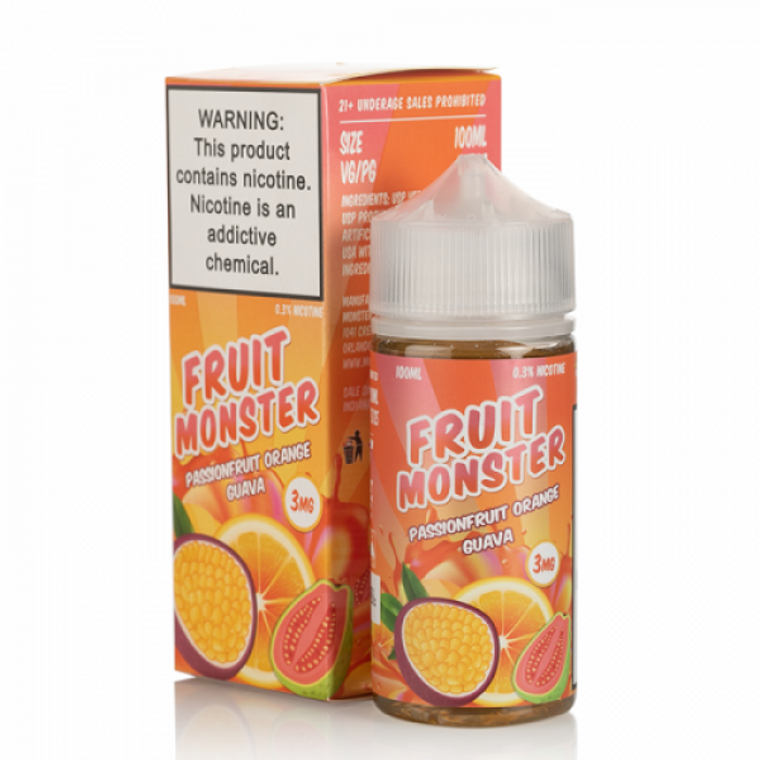 Passionfruit Orange Guava By Fruit Monster E-Liquid with Packaging