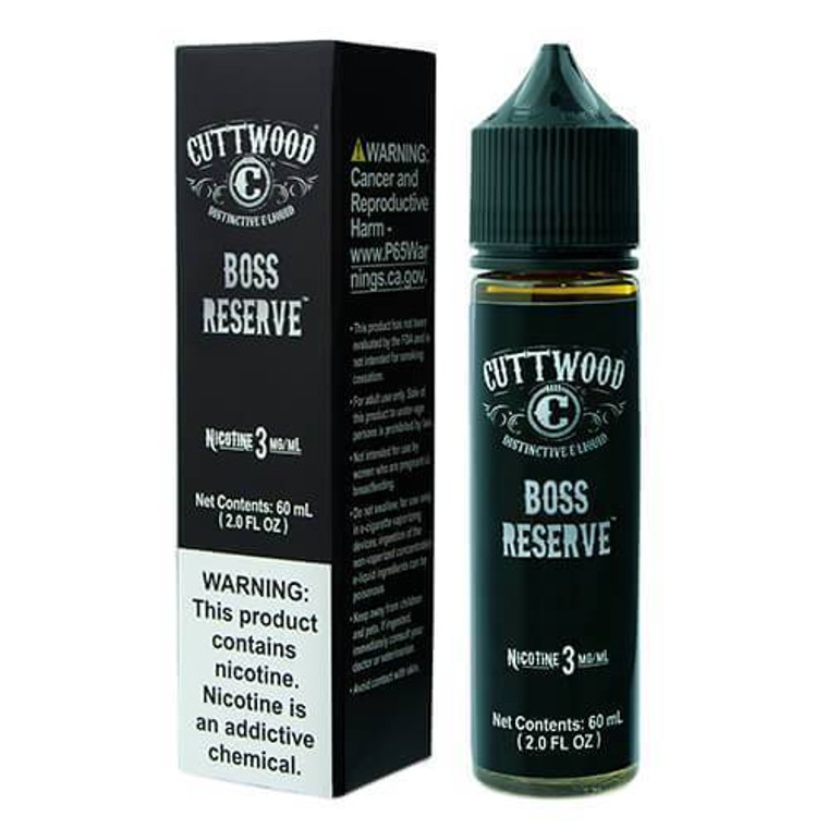 Boss Reserve by Cuttwood E-Liquid (60ML) with Packaging