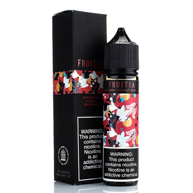 Strawberry Coconut by Fruitia E-Liquid with Packaging