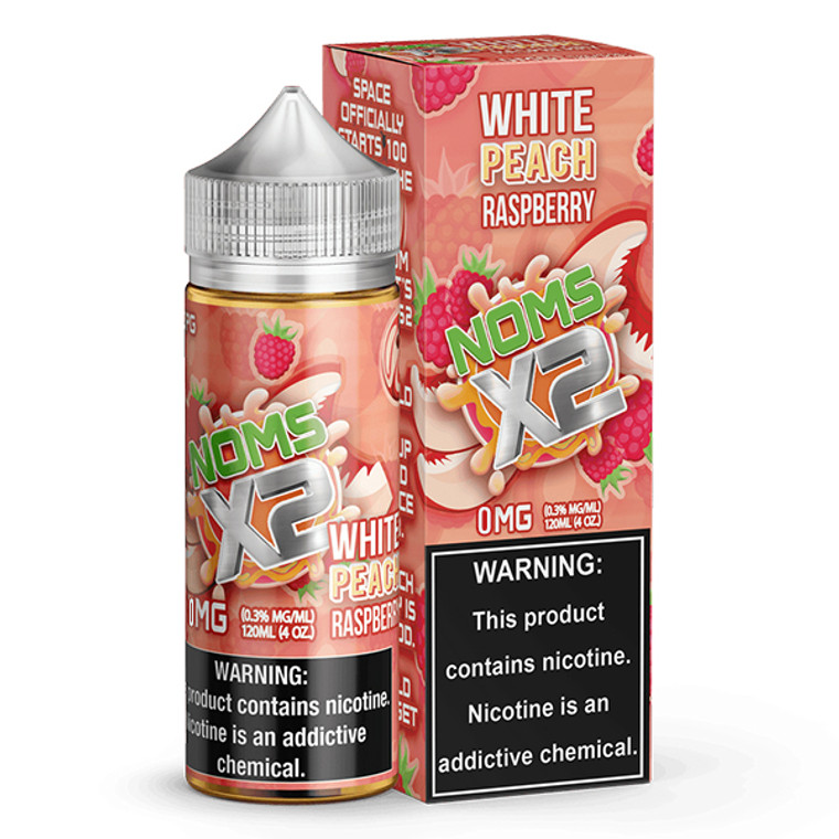 White Peach Raspberry by Nomenon Noms X2 E-Liquid with Packaging