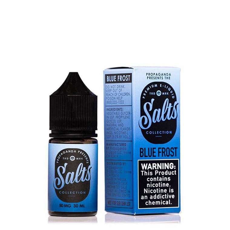Blue Frost by Propaganda Salt E-Liquid with packaging