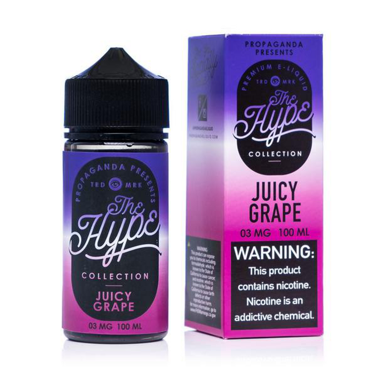 Juicy Grape by The Hype Propaganda E-Liquid with Packaging