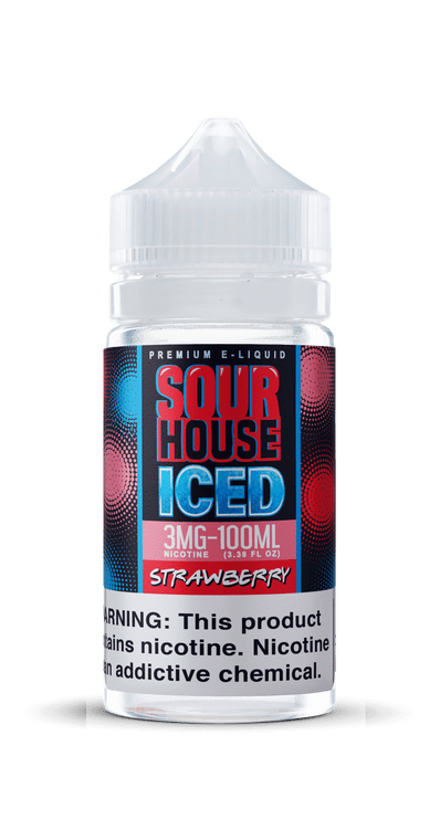 Strawberry Iced by Sour House E-Liquid Bottle