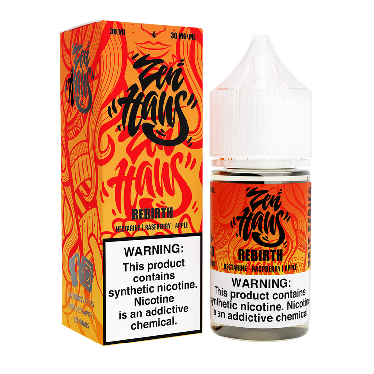 Rebirth by Zen Haus Salts E-Liquid with Packaging