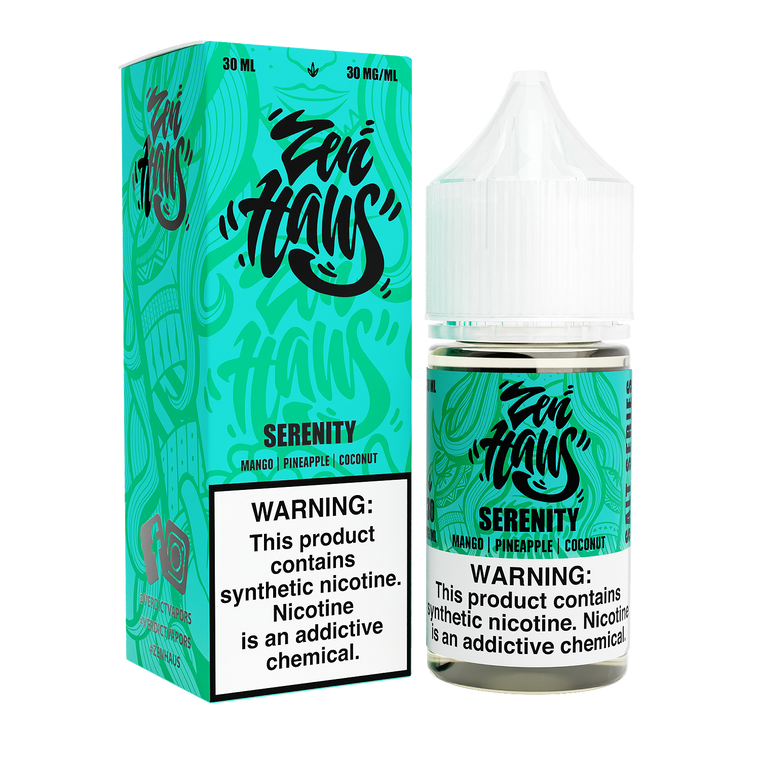 Serenity by Zen Haus Salts E-Liquid with Packaging