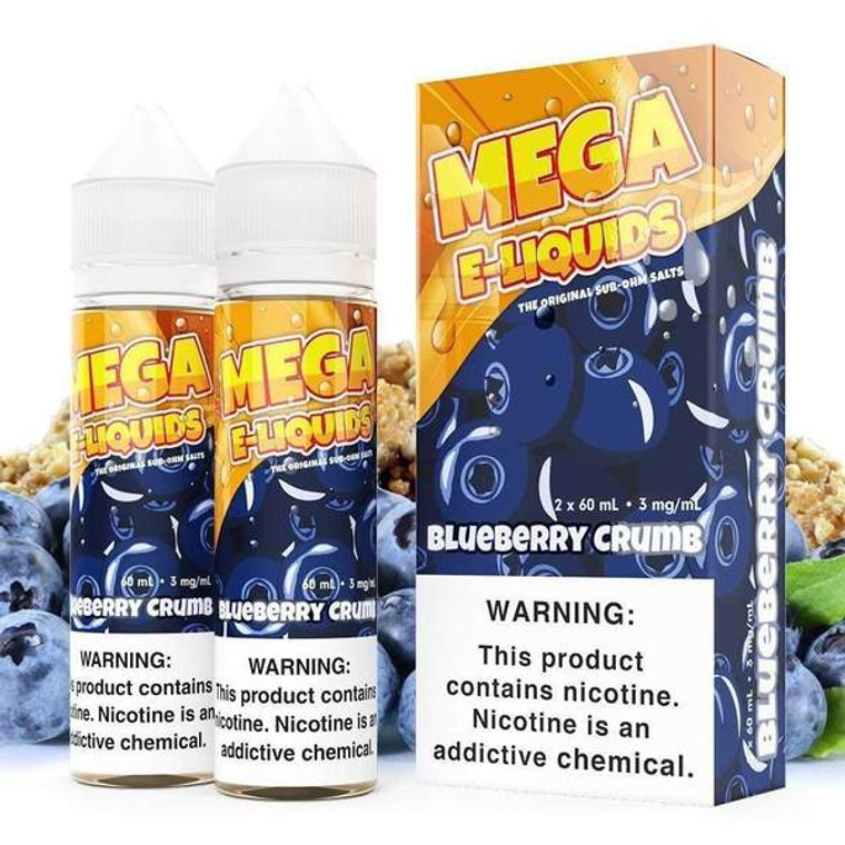 Blueberry Crumble by Mega E-Liquid with Packaging