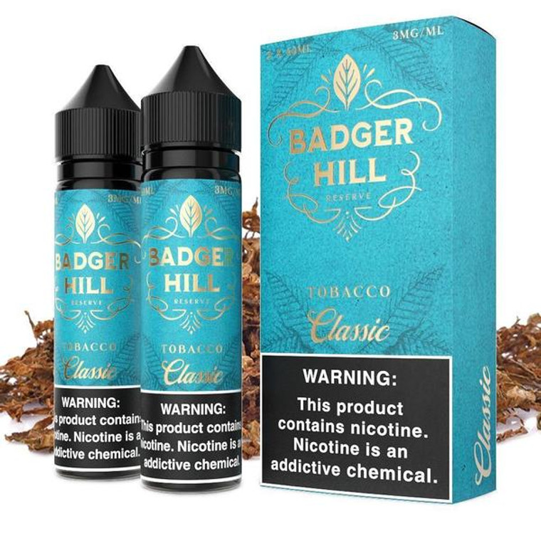 Classic by Badger Hill Reserve E-Liquid with Packaging