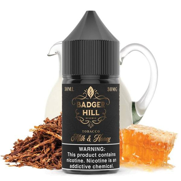 Milk and Honey by Badger Hill Reserve Salt E-Liquid Bottle