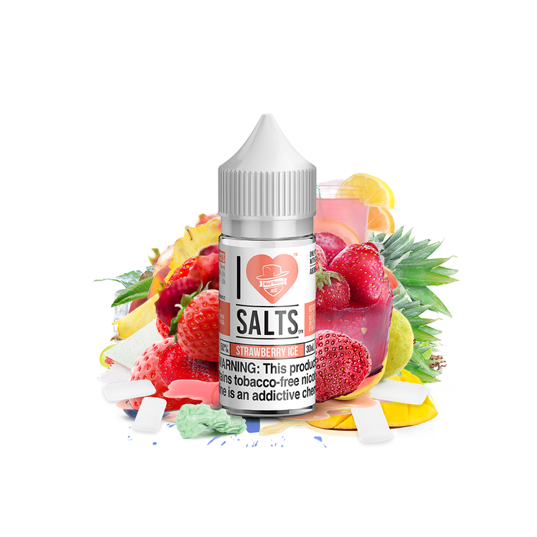 Strawberry Ice by I Love Salts E-Liquid Bottle