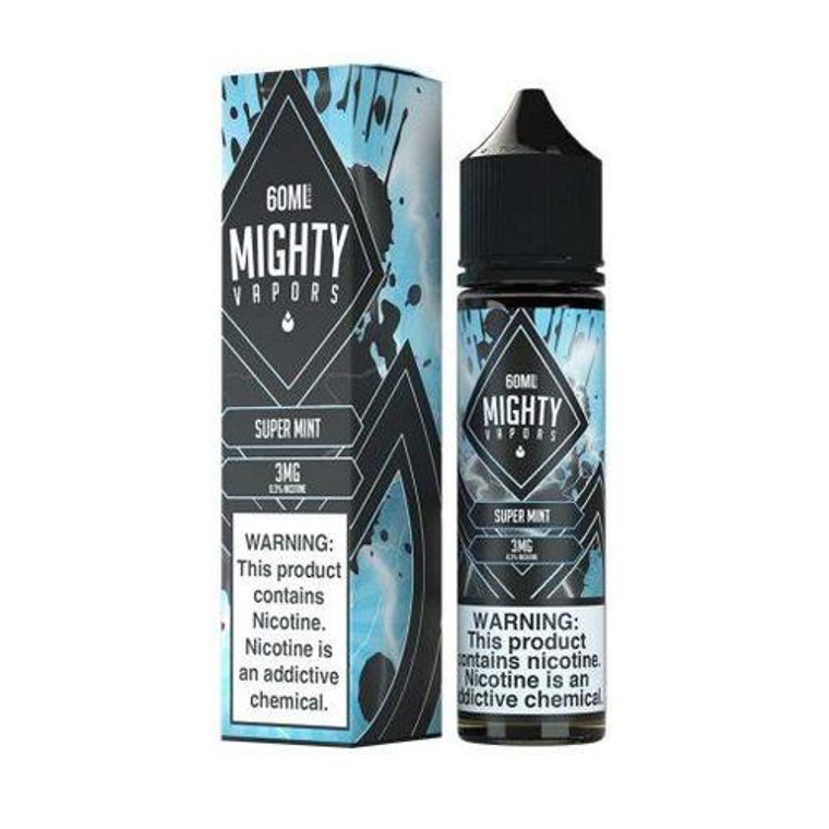 Super Mint by Mighty Vapors E-Liquid with Packaging