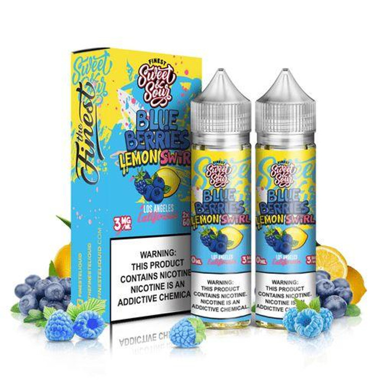 Blue Berries Lemon Swirl by Finest Sweet & Sour E-Liquid with Packaging