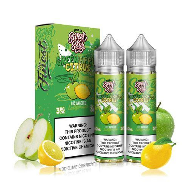 Green Apple Citrus by Finest Sweet & Sour E-Liquid with Packaging