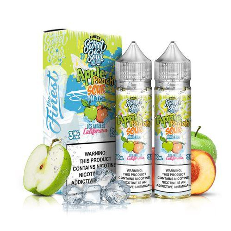 Apple Peach Sour On Ice by Finest Sweet & Sour E-Liquid with Packaging