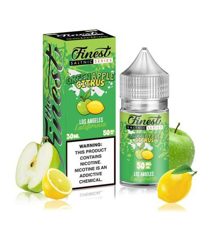 Green Apple Citrus by Finest SaltNic E-Liquid with Packaging