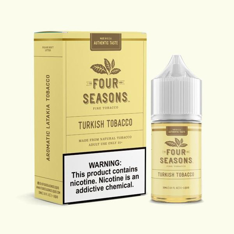 Turkish Tobacco by Four Seasons Free Base Series | 30mL with Packaging