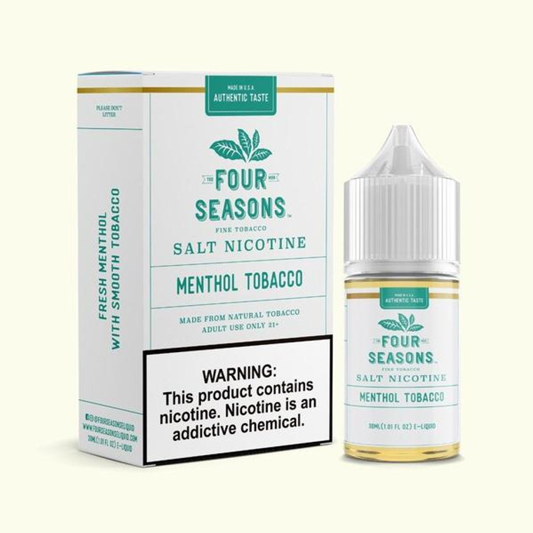 Menthol Tobacco by Four Seasons Salts Series 30mL with Packaging