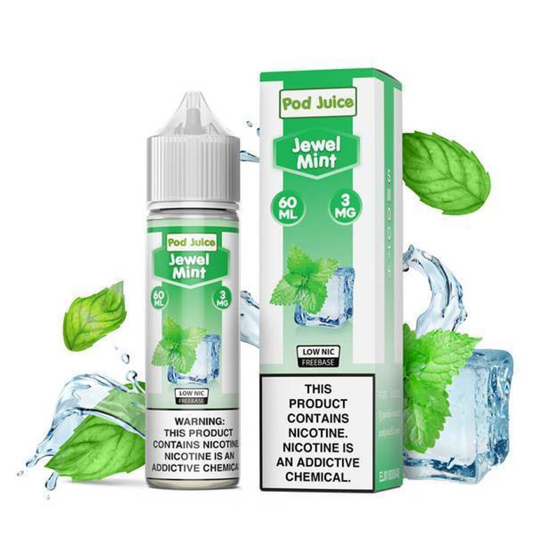 Jewel Mint by Pod Juice Series E-Liquid with Packaging
