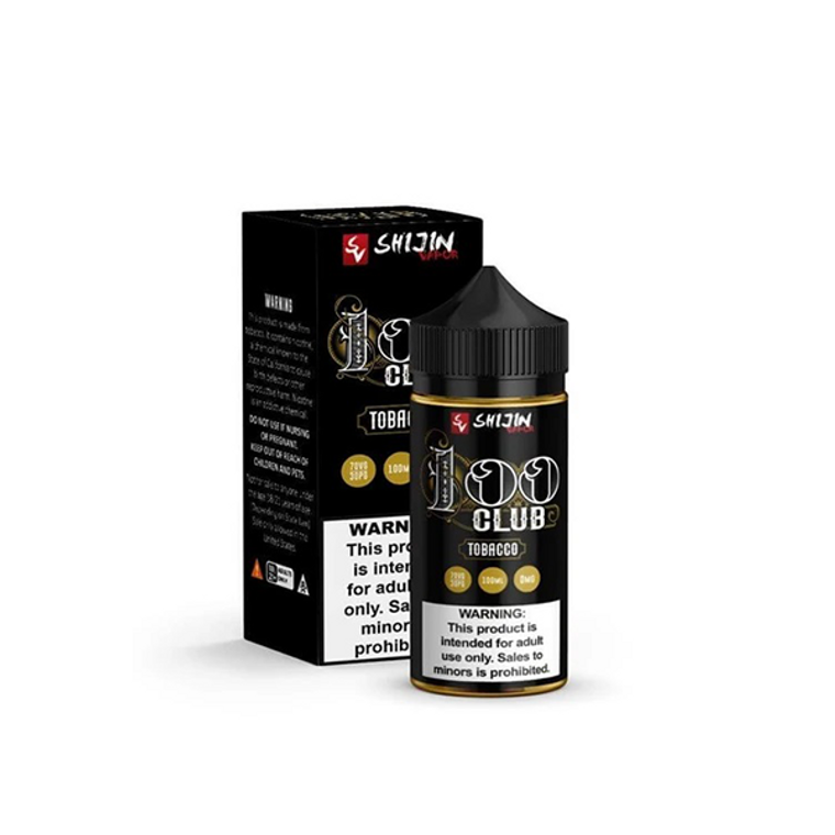 Tobacco by 100 Club E-Liquid with Packaging