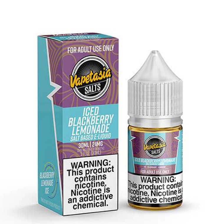 Iced Blackberry Lemonade by Vapetasia Salts E-Liquid with Packaging