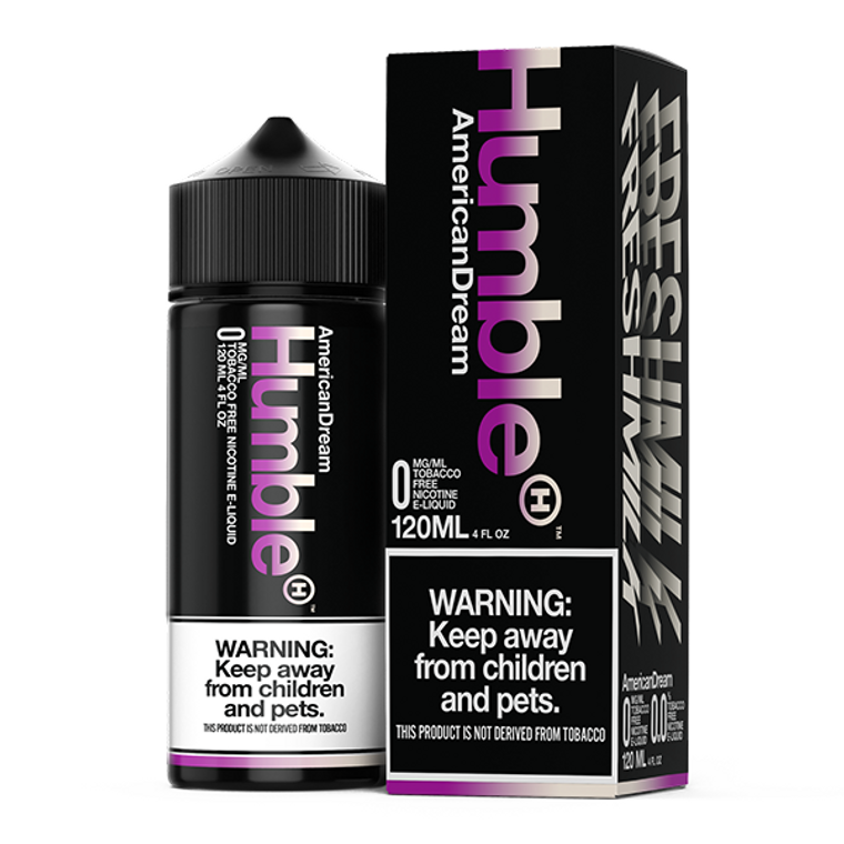 American Dream Tobacco-Free Nicotine By Humble E-Liquid with Packaging