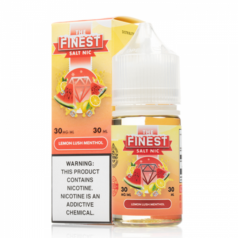 Lemon Lush Menthol by Finest SaltNic E-Liquid with Packaging