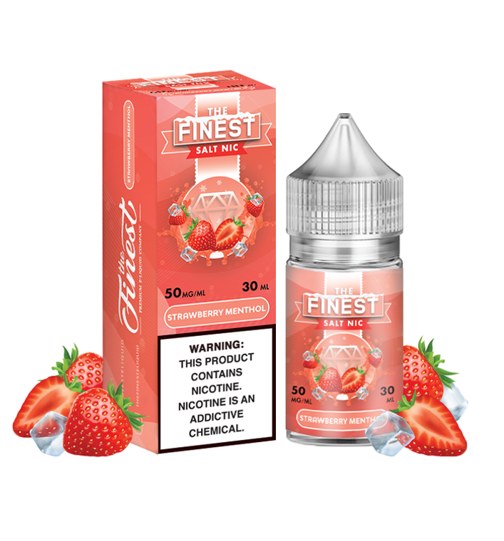 Strawberry Menthol by Finest SaltNic E-Liquid with Packaging