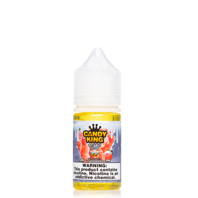 Strawberry Rolls Ice By Candy King On Salt E-Liquid Bottle