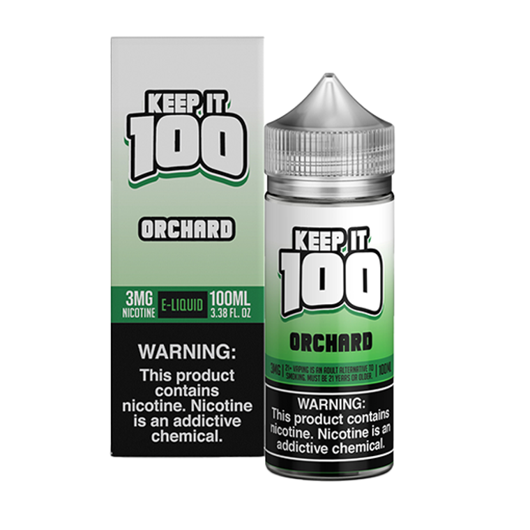 Orchard by Keep It 100 Tobacco-Free Nicotine E-Liquid with packaging