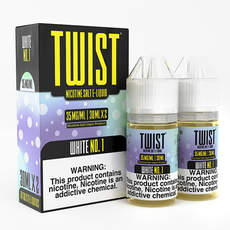 White No.1 by Twist Salts Series 60mL with Packaging