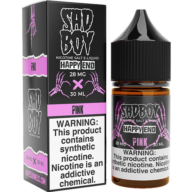 Happy End Pink by Sadboy Salt E- Liquid with Packaging