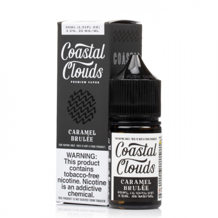 Caramel Brulee by Coastal Clouds Salt TFN E- Liquid with Packaging