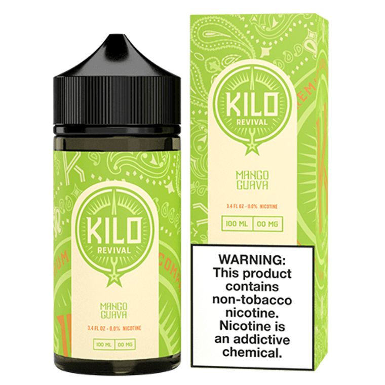 Mango Guava by Kilo Revival Tobacco-Free Nicotine E-Liquid with Packaging