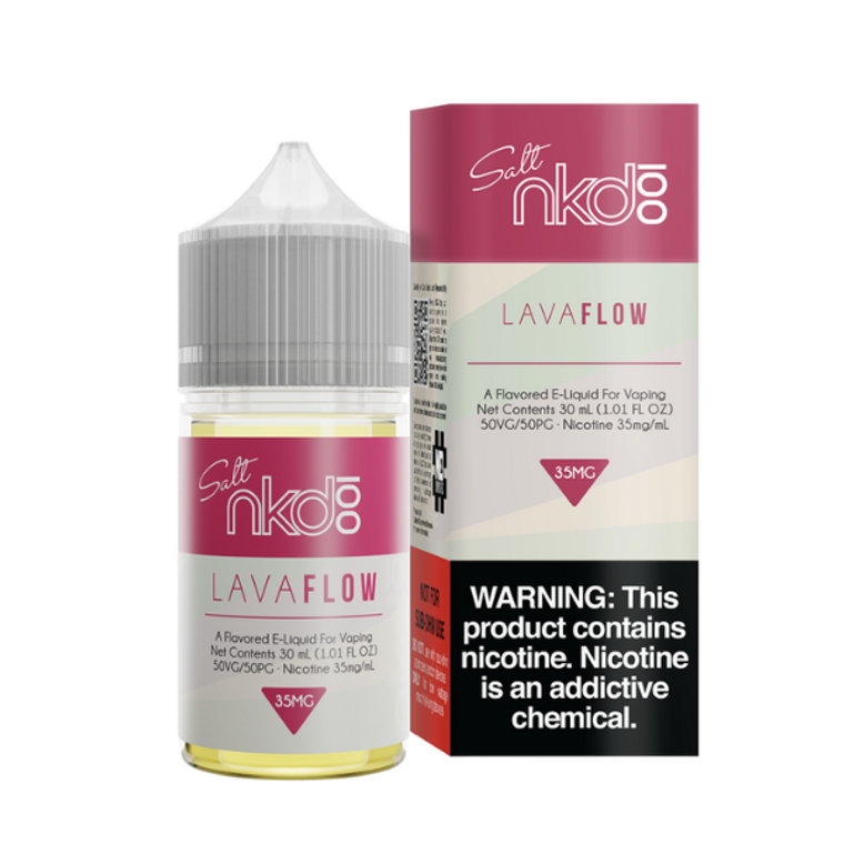 Lava Flow Blend by Naked Tobacco-Free Nicotine Salt Series E-Liquid with Packaging