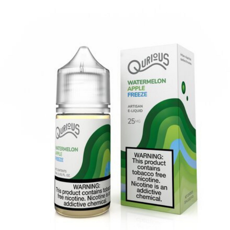 Watermelon Apple Freeze by Qurious Tobacco-Free Nicotine Salt Series E-Liquid with Packaging